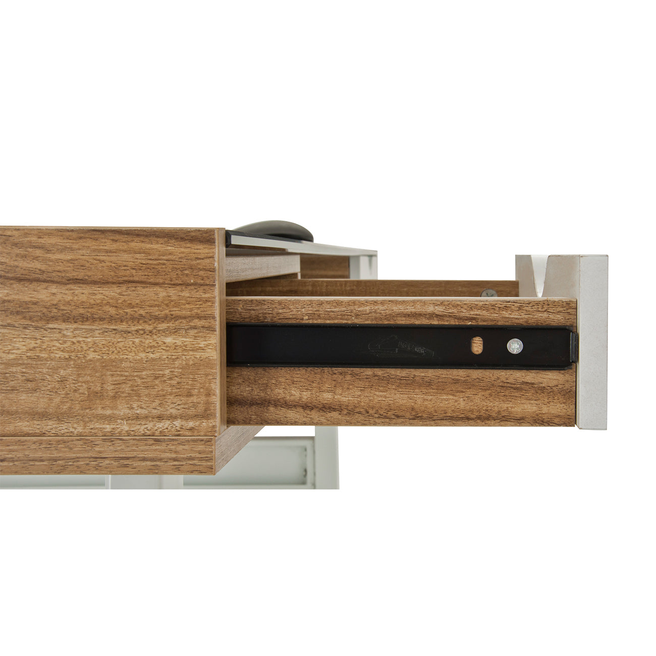 Compact Computer Desk with Multiple Storage, Walnut