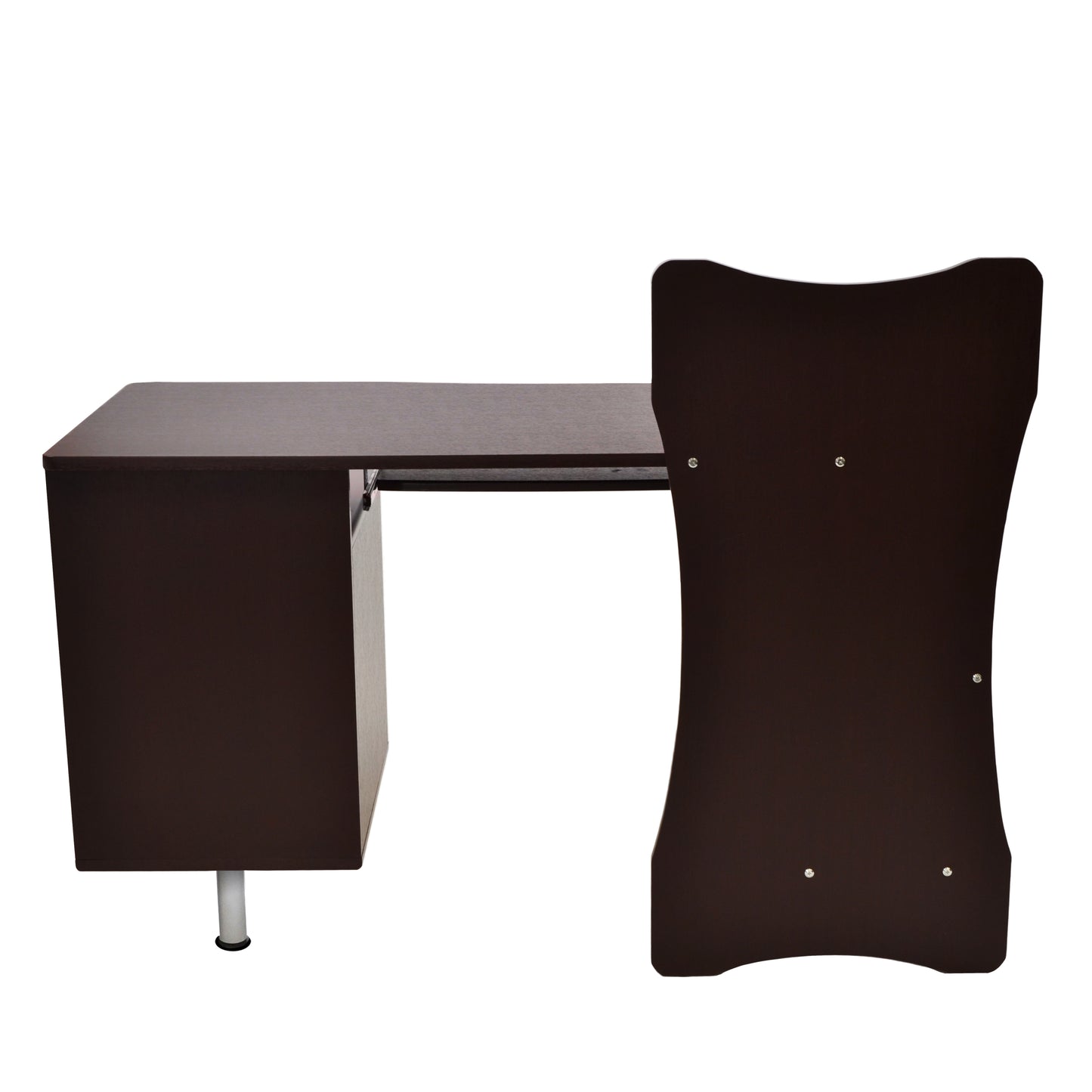 Stylish Computer Desk with Storage, Chocolate