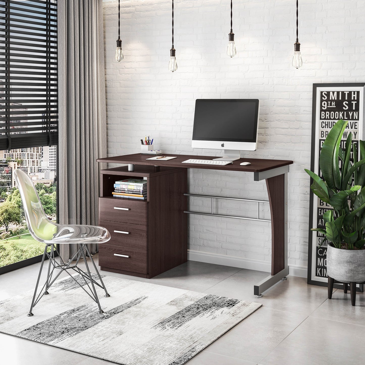 Modern Wood Executive Desk