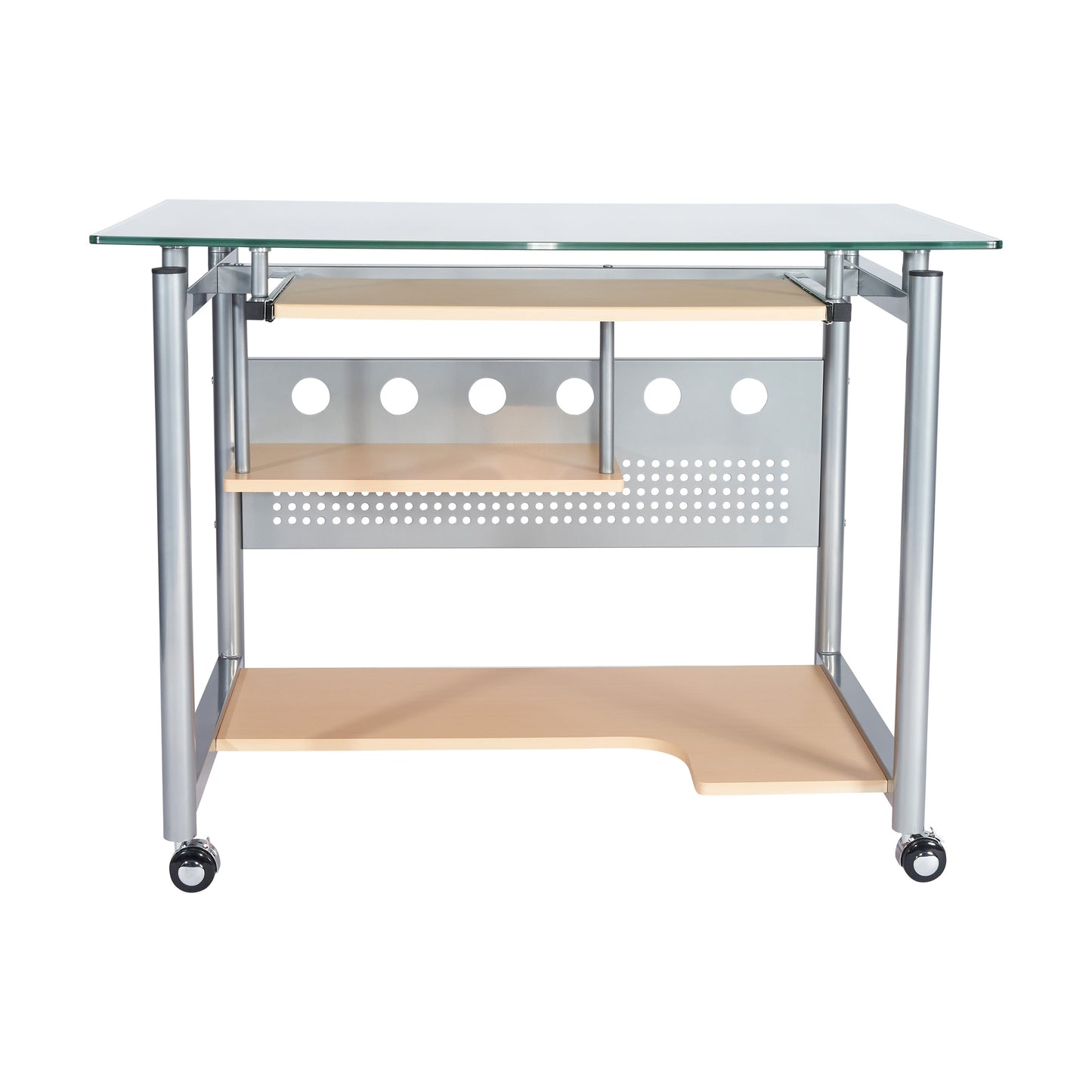 Rolling Glass Desk