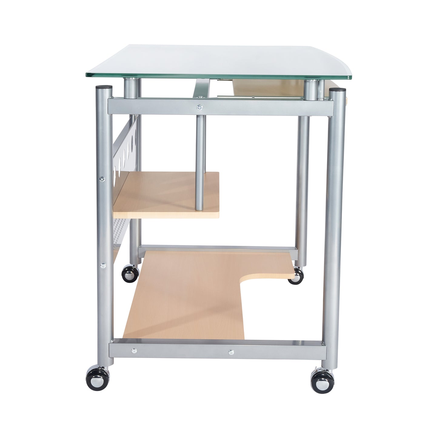 Rolling Glass Desk