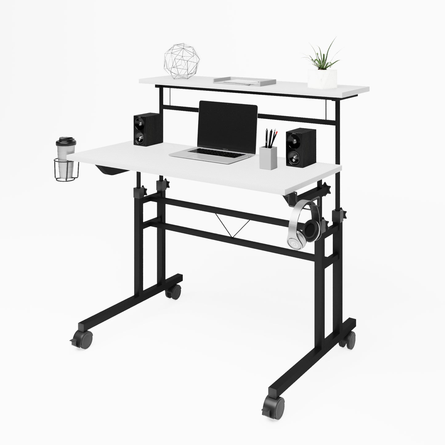 Rolling Writing Desk, White