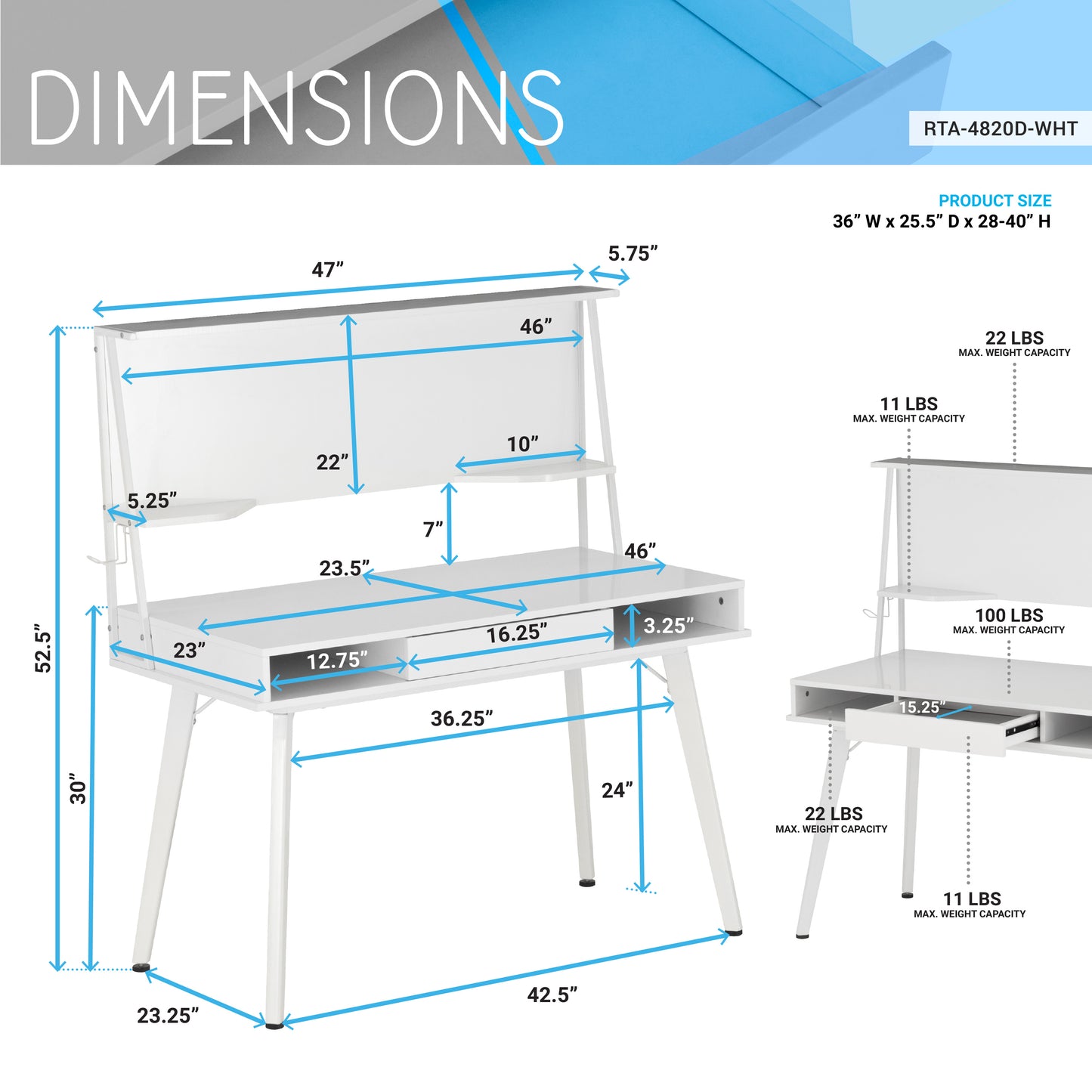 The Magnetic White Board Desk