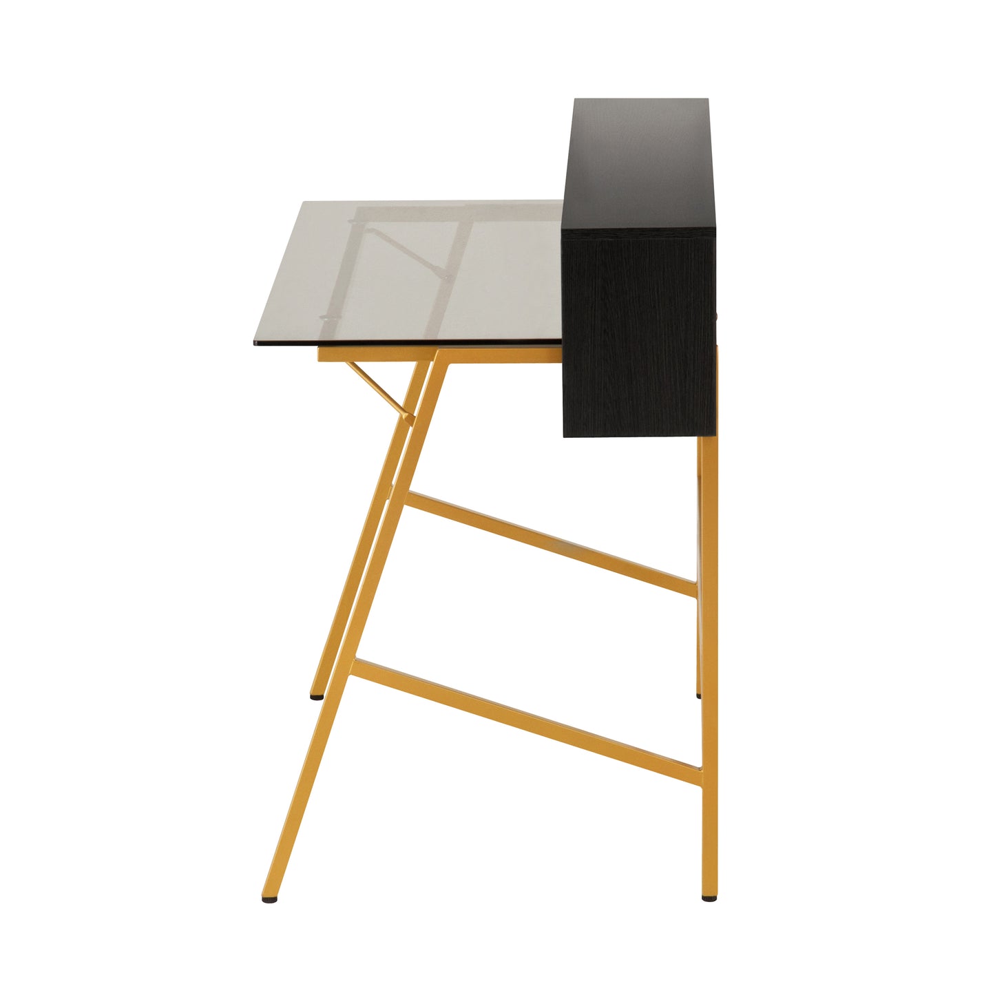 Home Office Writing Desk with riser, Gold