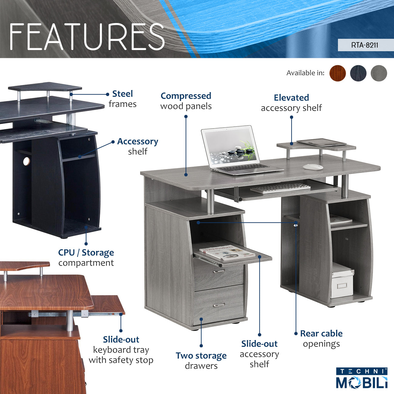 Gray Workstation Desk