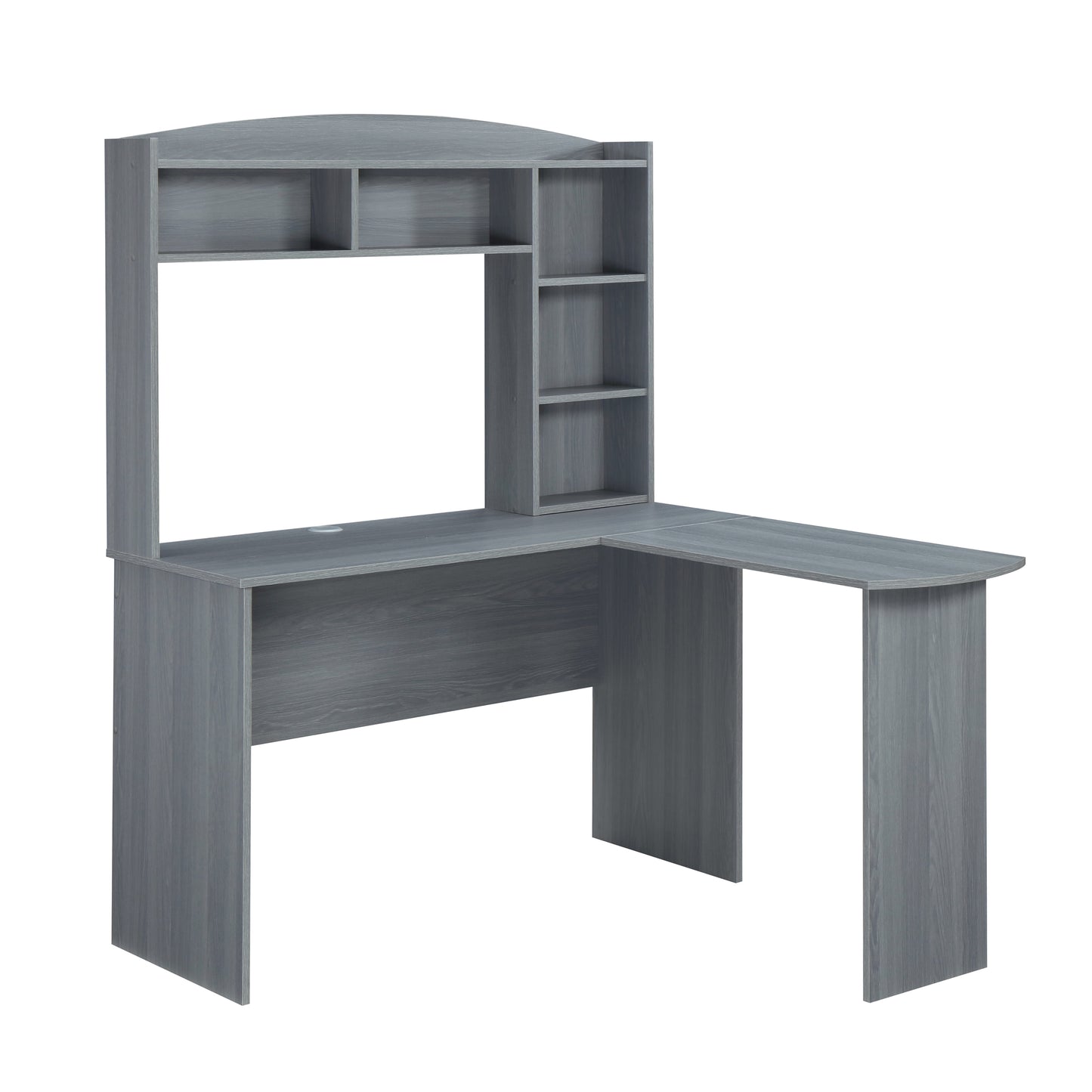 Gray Modern L-Shape Work Desk