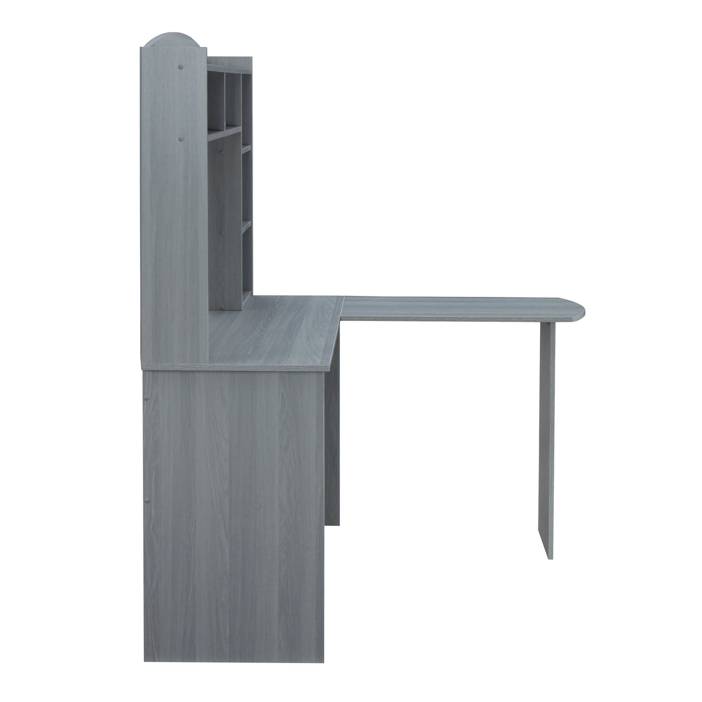Gray Modern L-Shape Work Desk