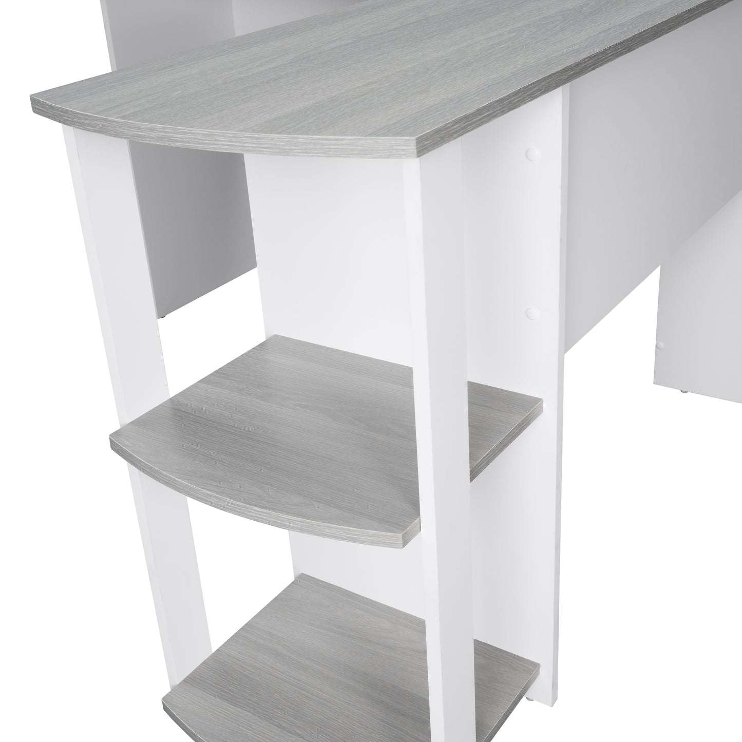 Large Gray and White Workstation
