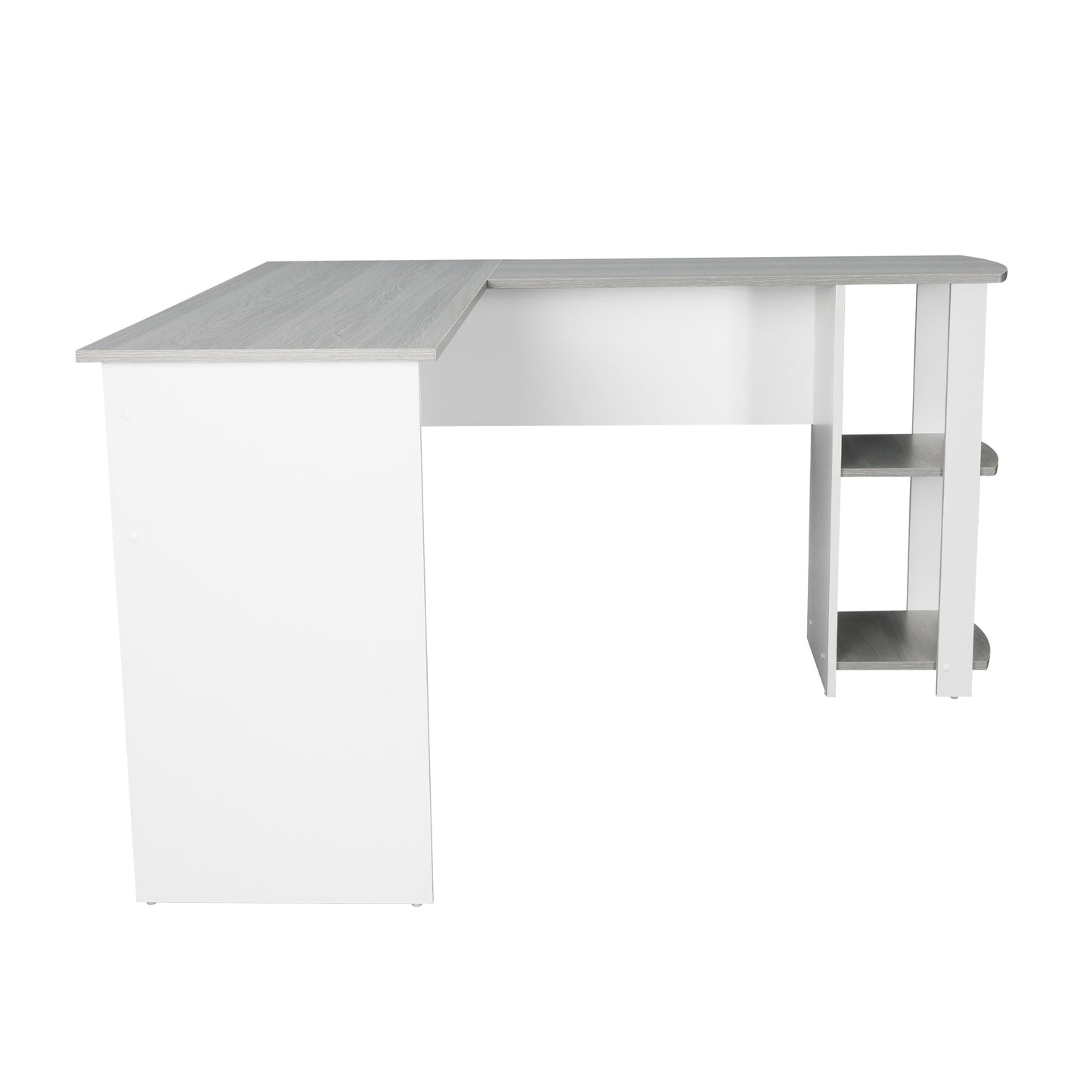 Large Gray and White Workstation