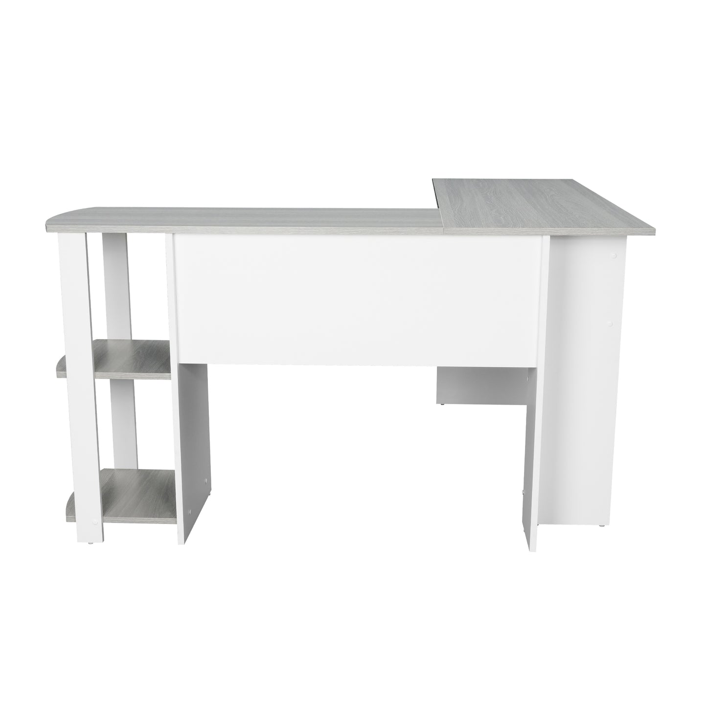 Large Gray and White Workstation