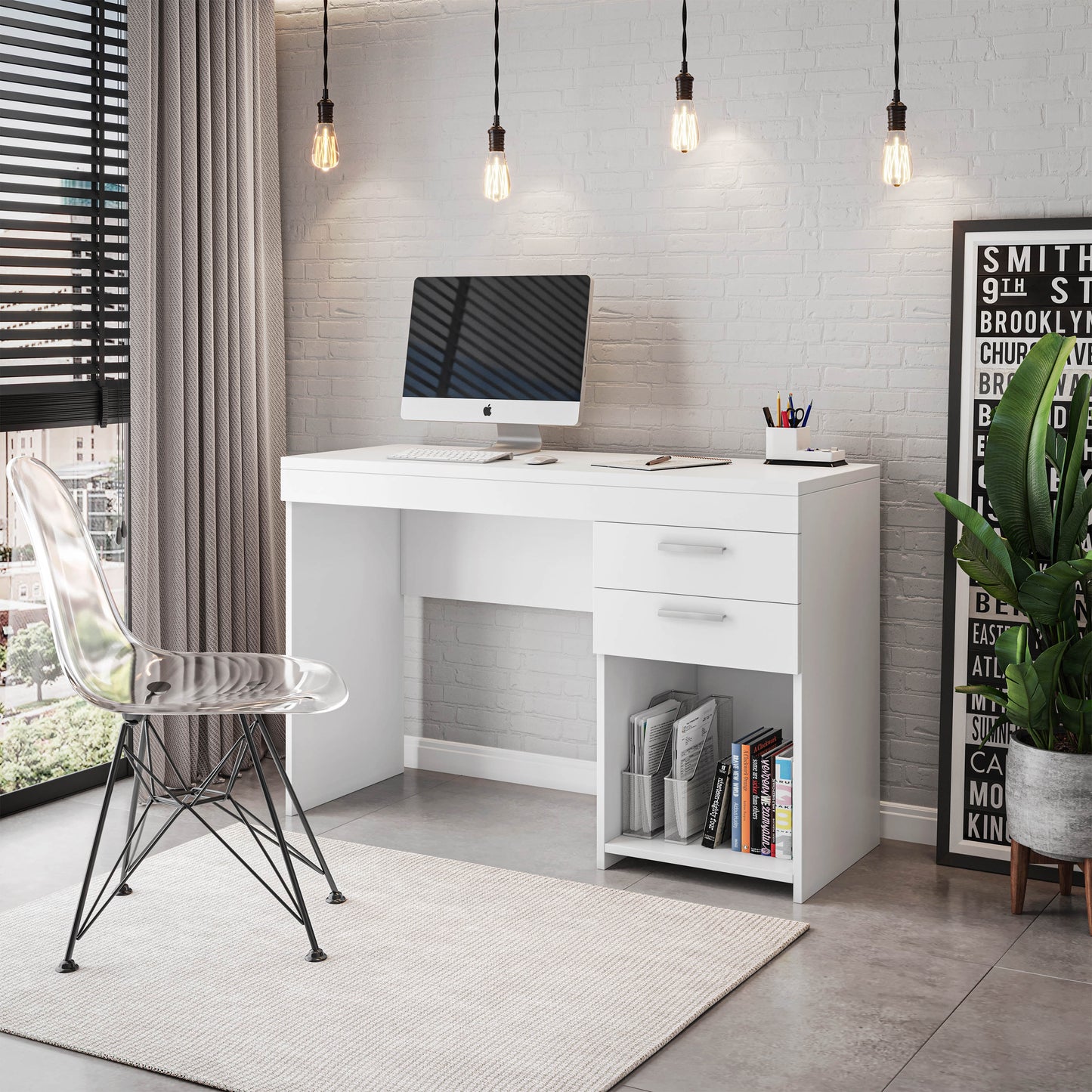 White Office Desk
