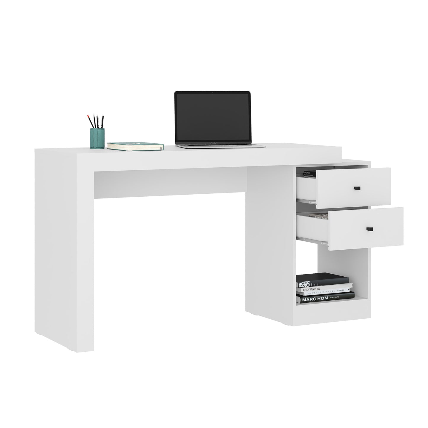 White Expandable Office Desk
