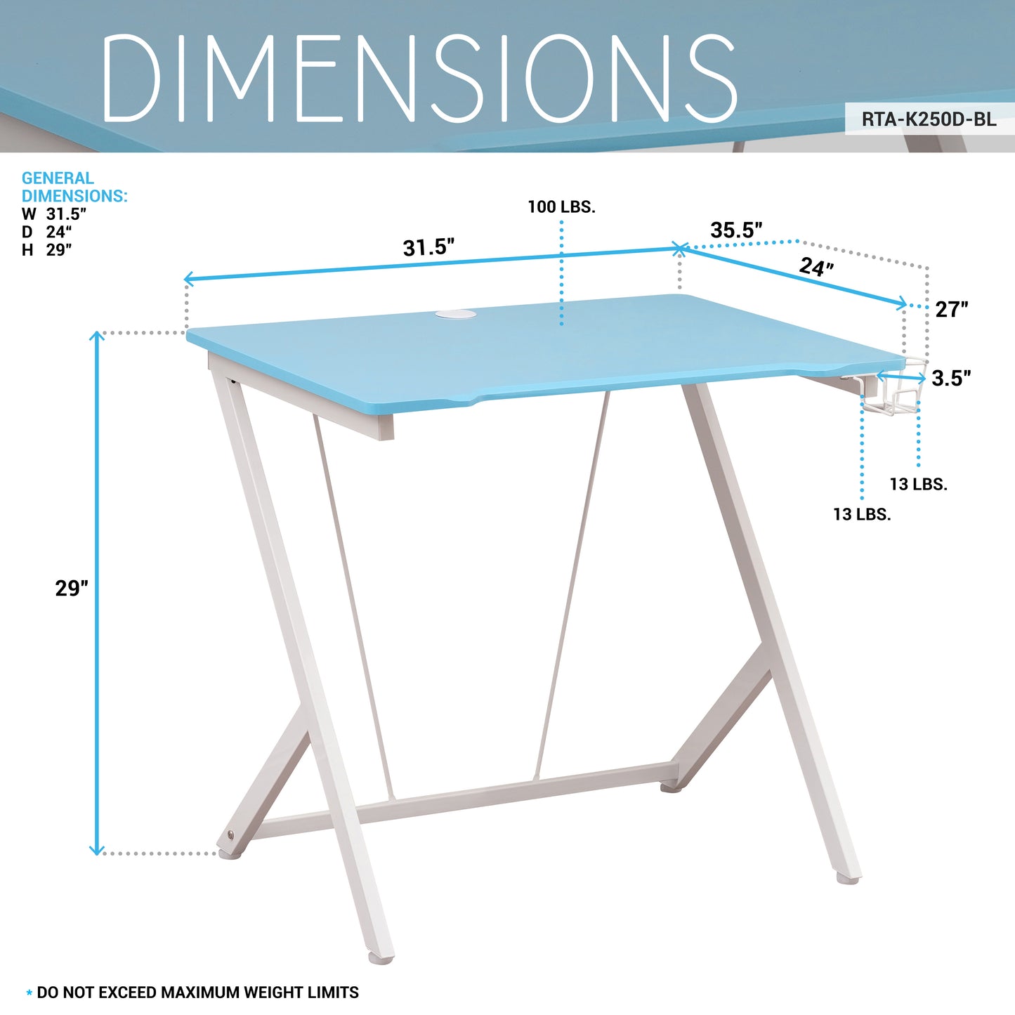 Blue Compression Desk