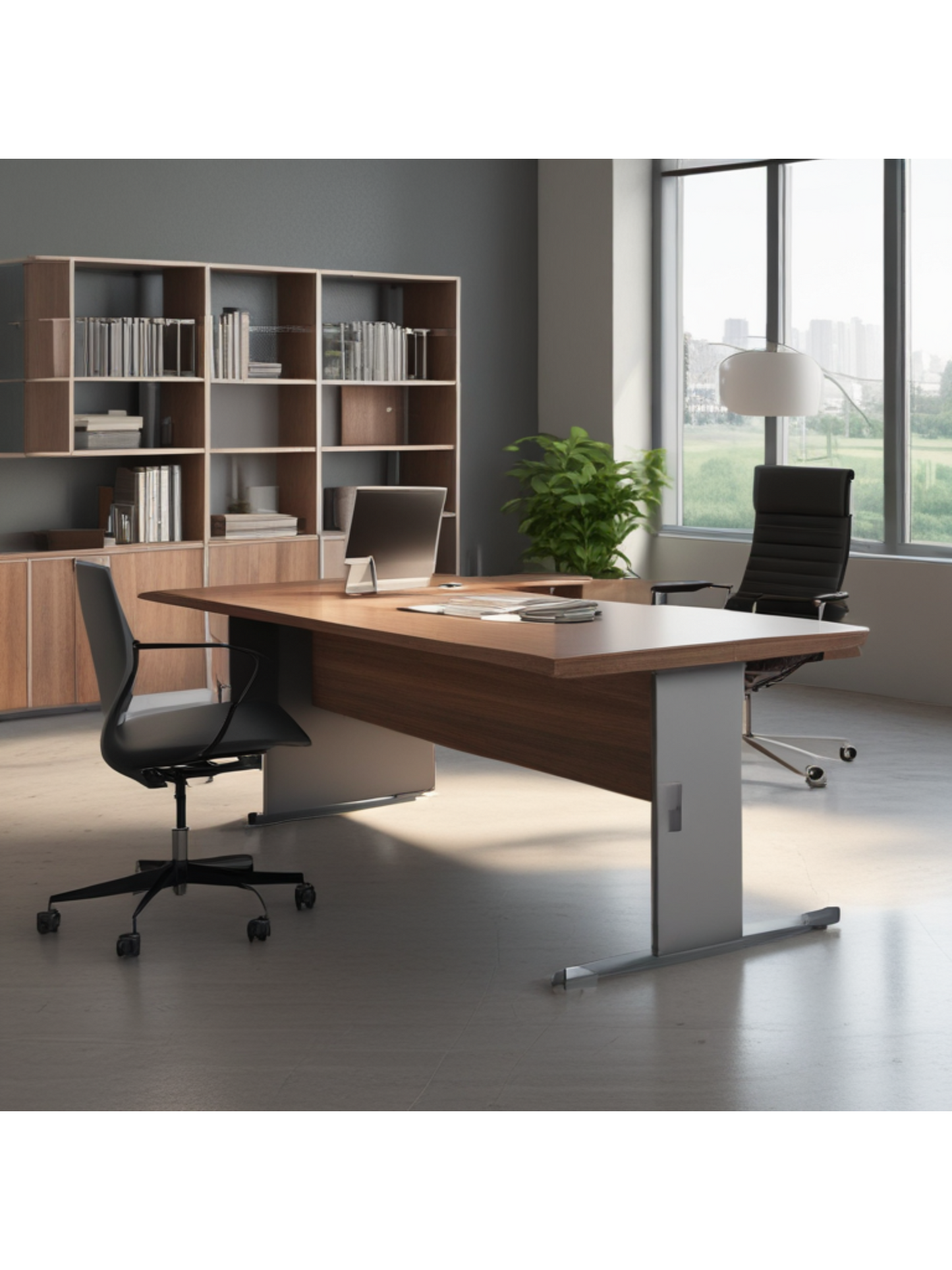 Stand-Up Wooden Executive Desk