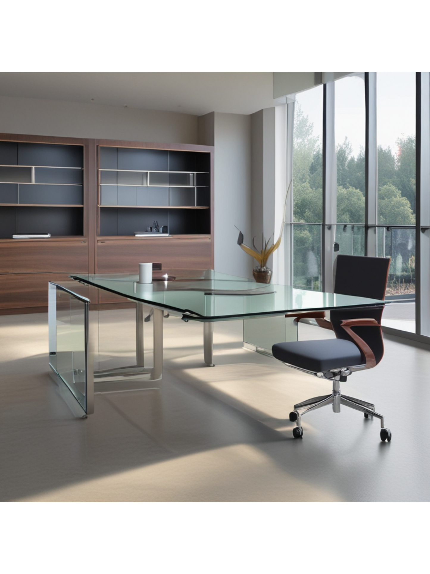 Glass Executive Desk