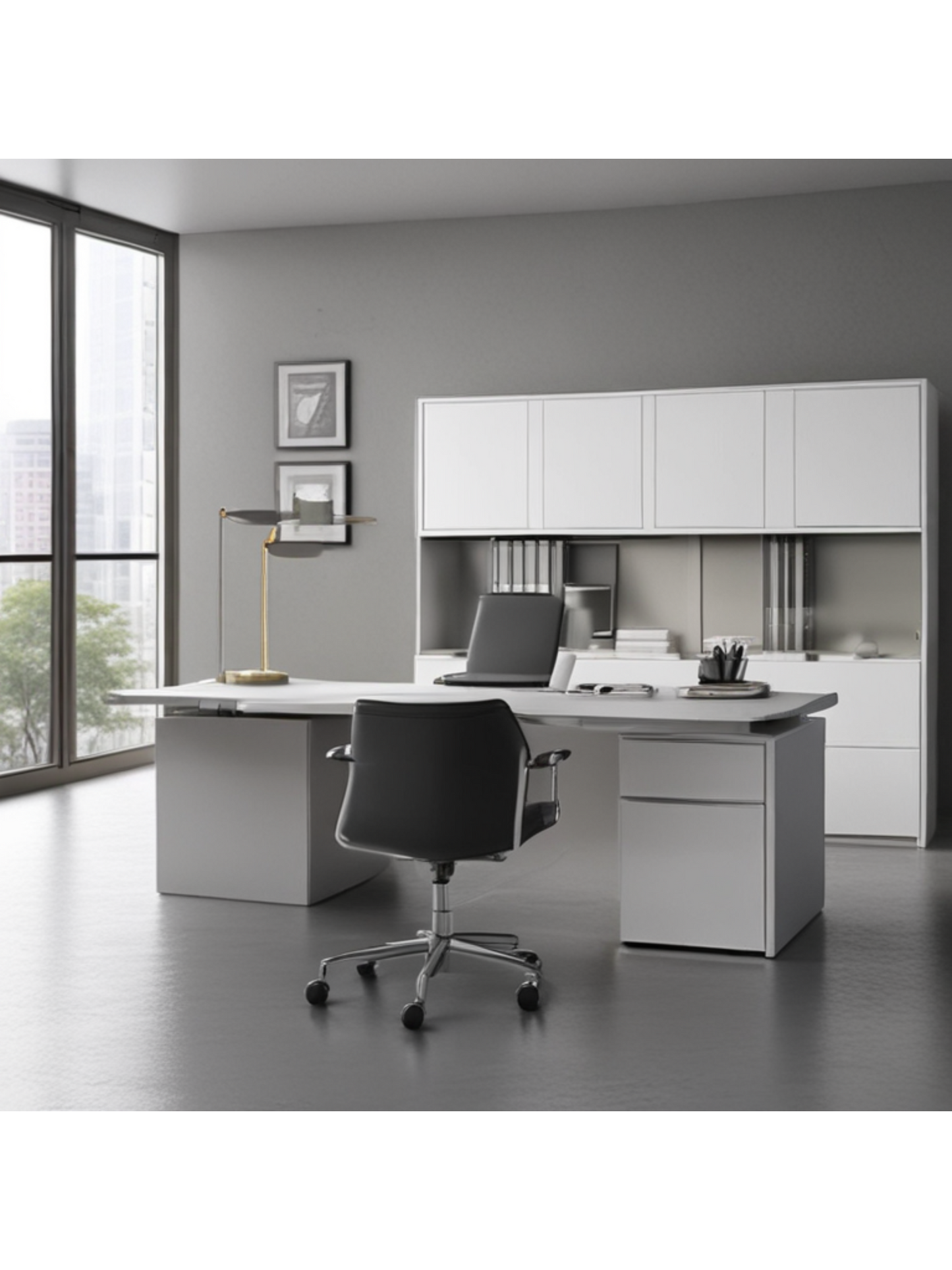 White Wood Executive Desk