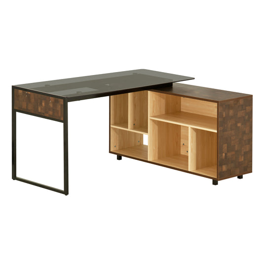 L-Shape Corner Desk, Oak