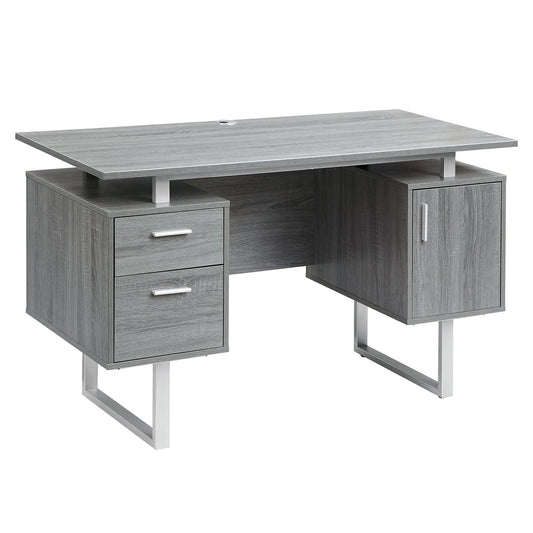 Modern Office Desk, Gray