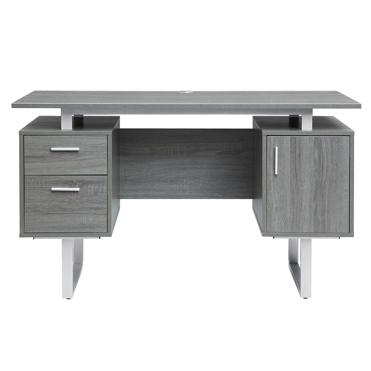 Modern Office Desk, Gray