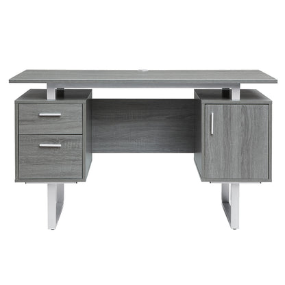 Modern Office Desk, Gray