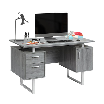 Modern Office Desk, Gray