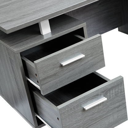 Modern Office Desk, Gray