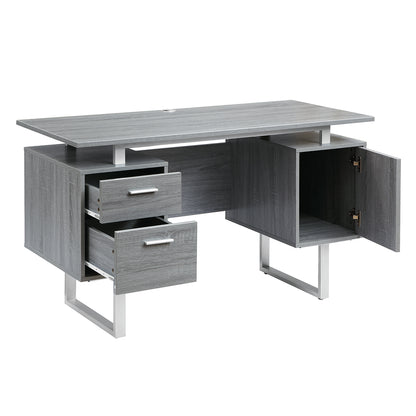 Modern Office Desk, Gray