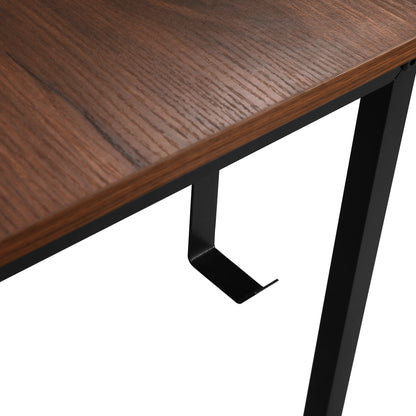 L-Shape Industrial Desk, Walnut