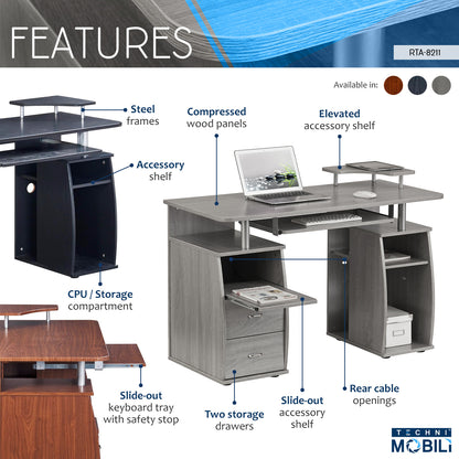 Gray Workstation Desk