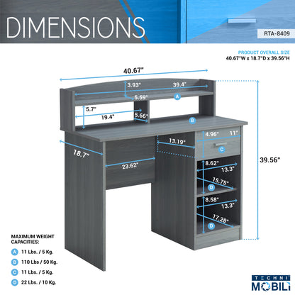 Gray Work Desk