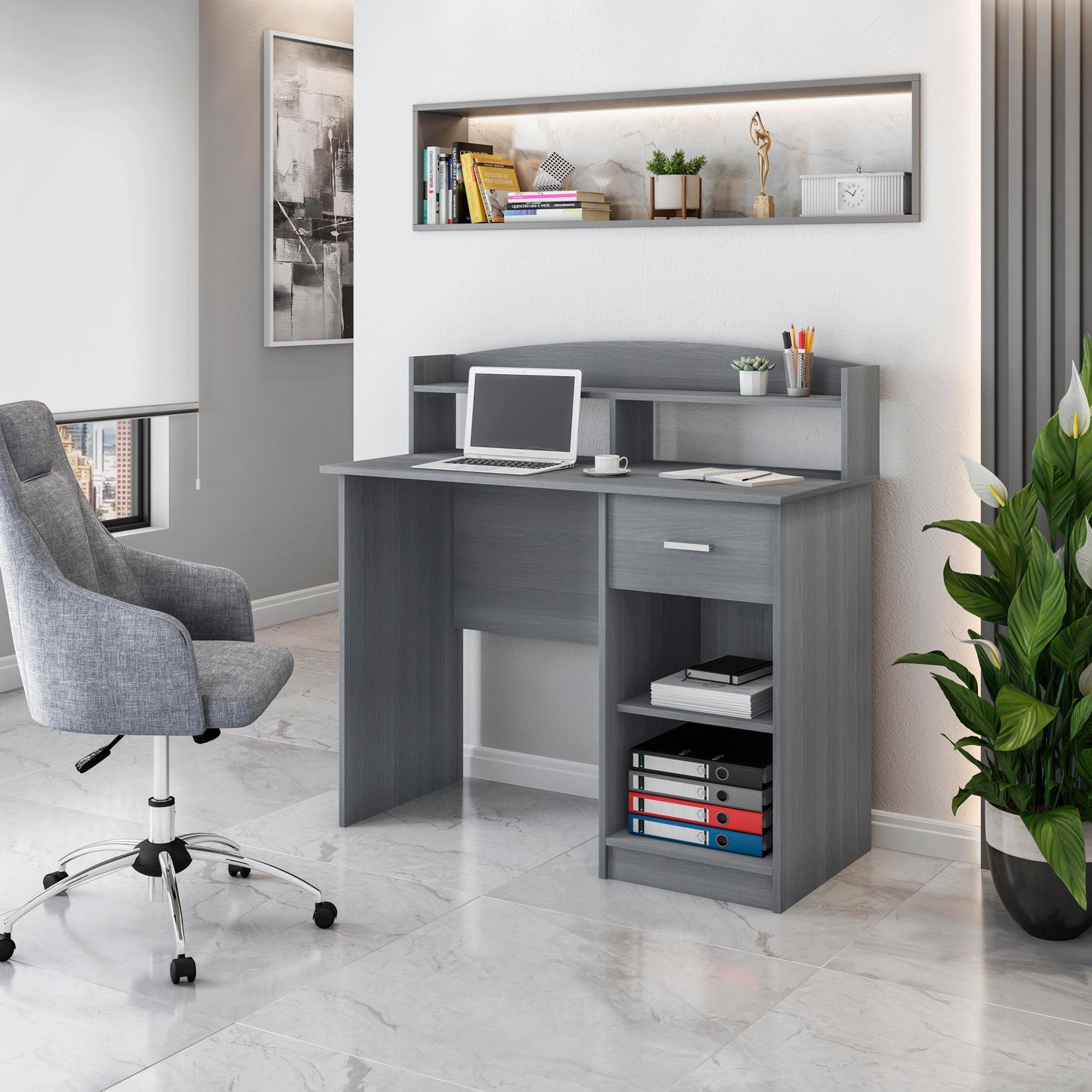 Gray Work Desk