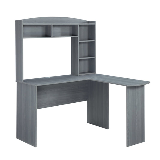 Gray Modern L-Shape Work Desk