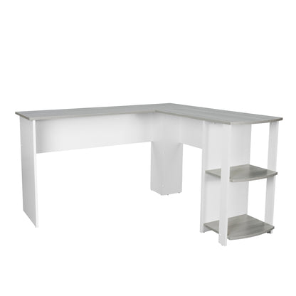 Large Gray and White Workstation