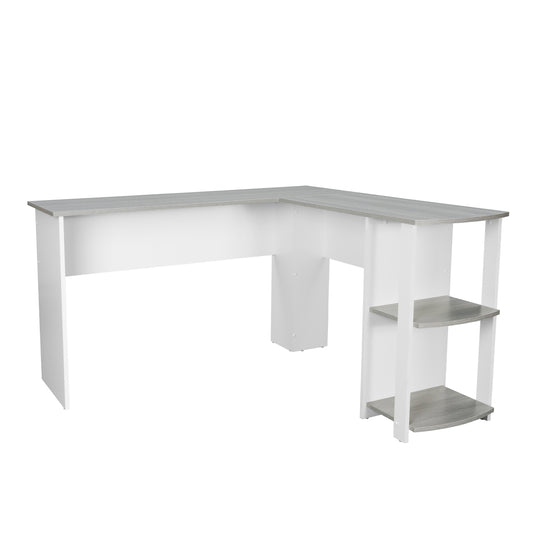 Large Gray and White Workstation