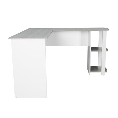 Large Gray and White Workstation
