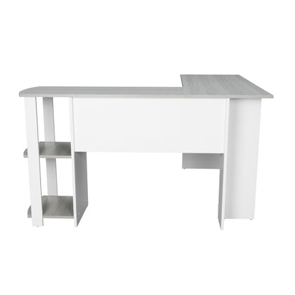 Large Gray and White Workstation