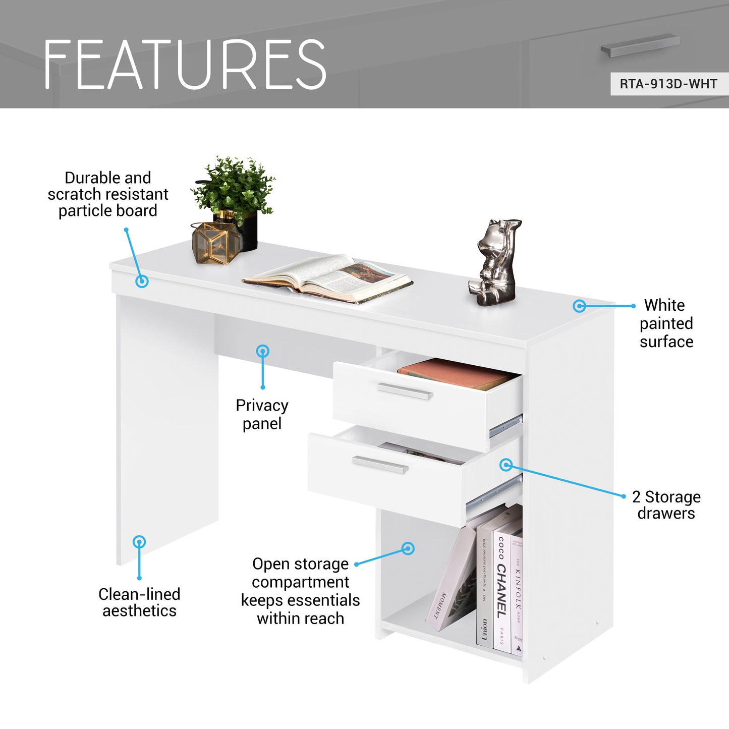 White Office Desk