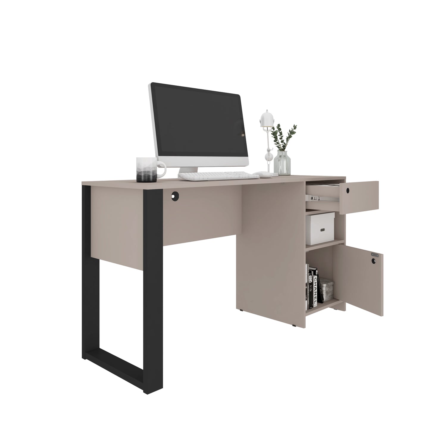 Gray Industrial Writing Desk