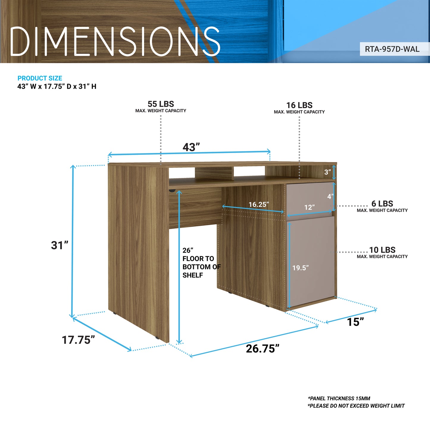 Walnut Workstation Office Edition