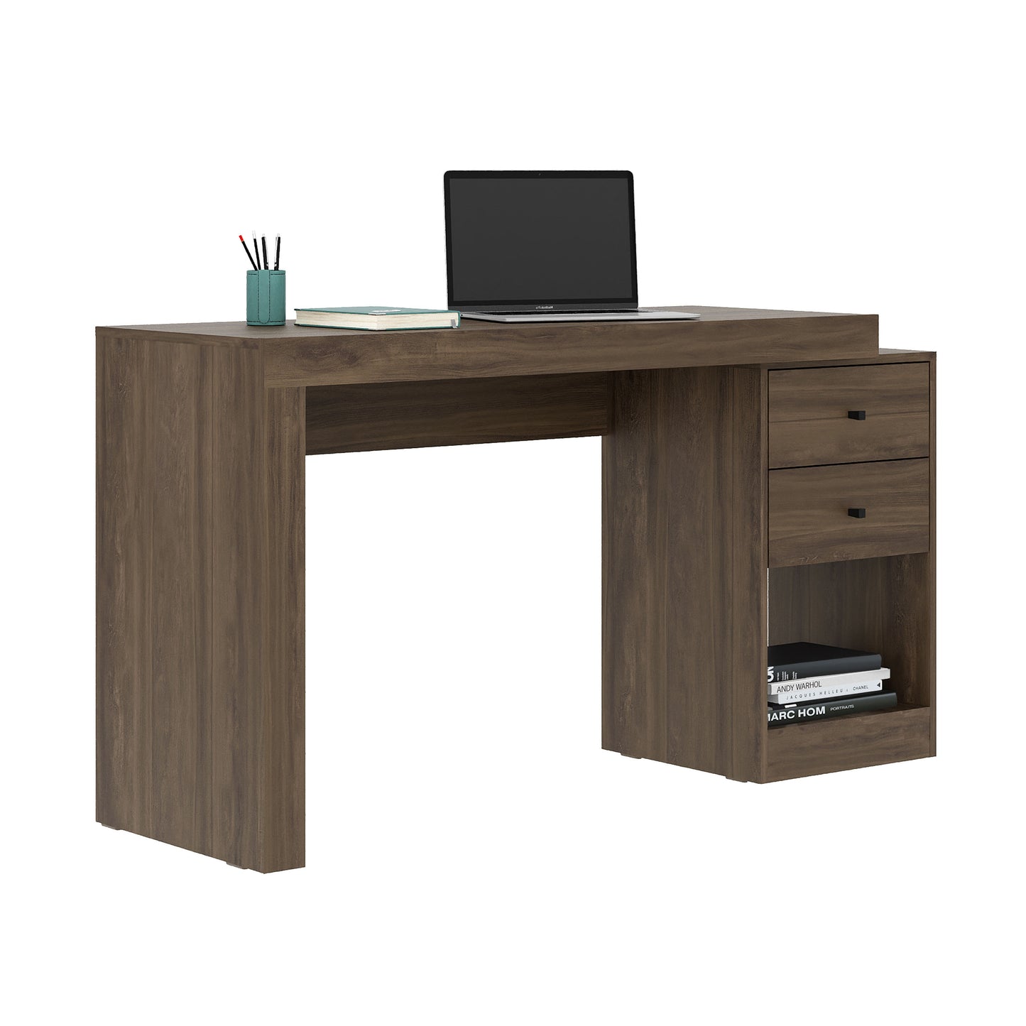 Walnut Expandable Office Desk