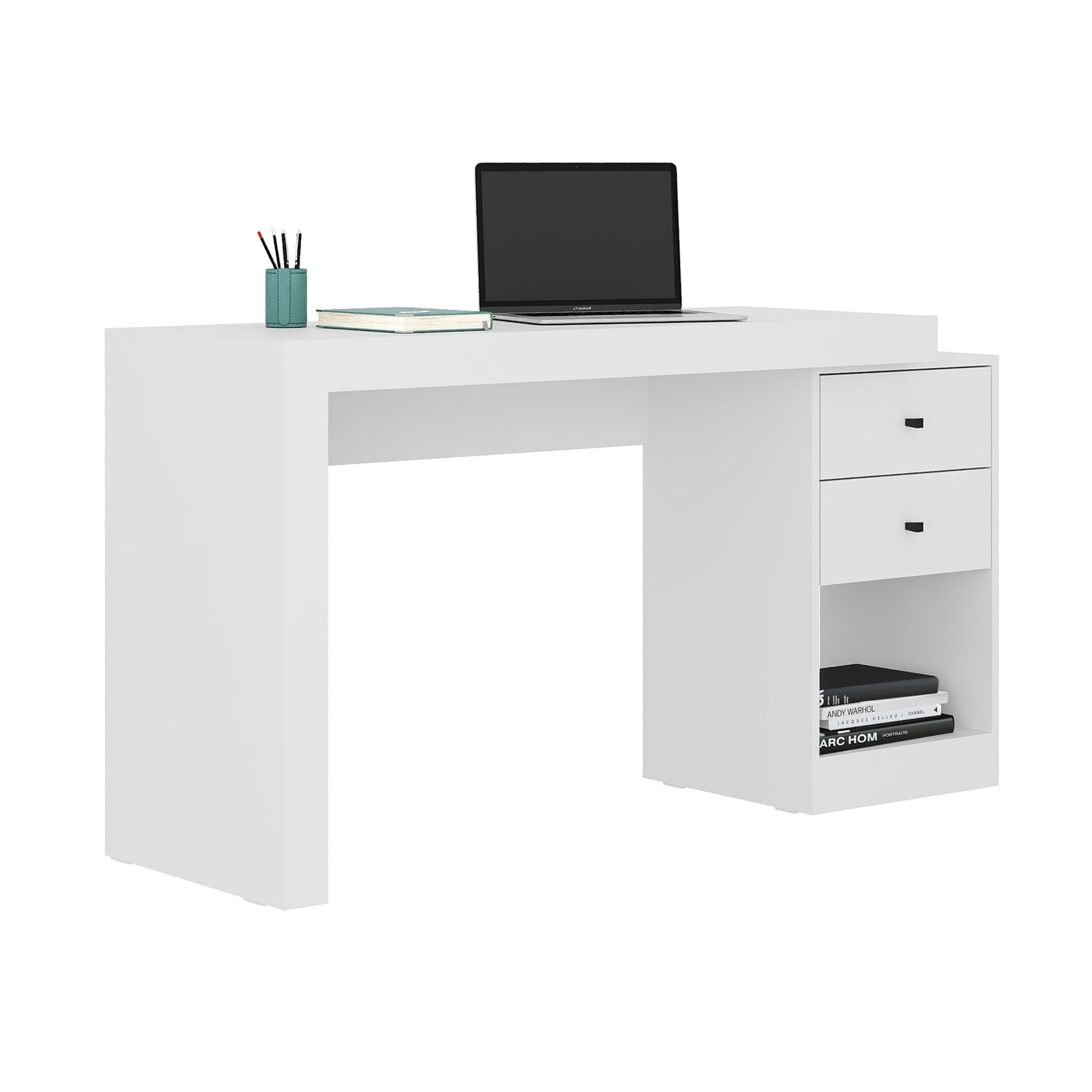 White Expandable Office Desk