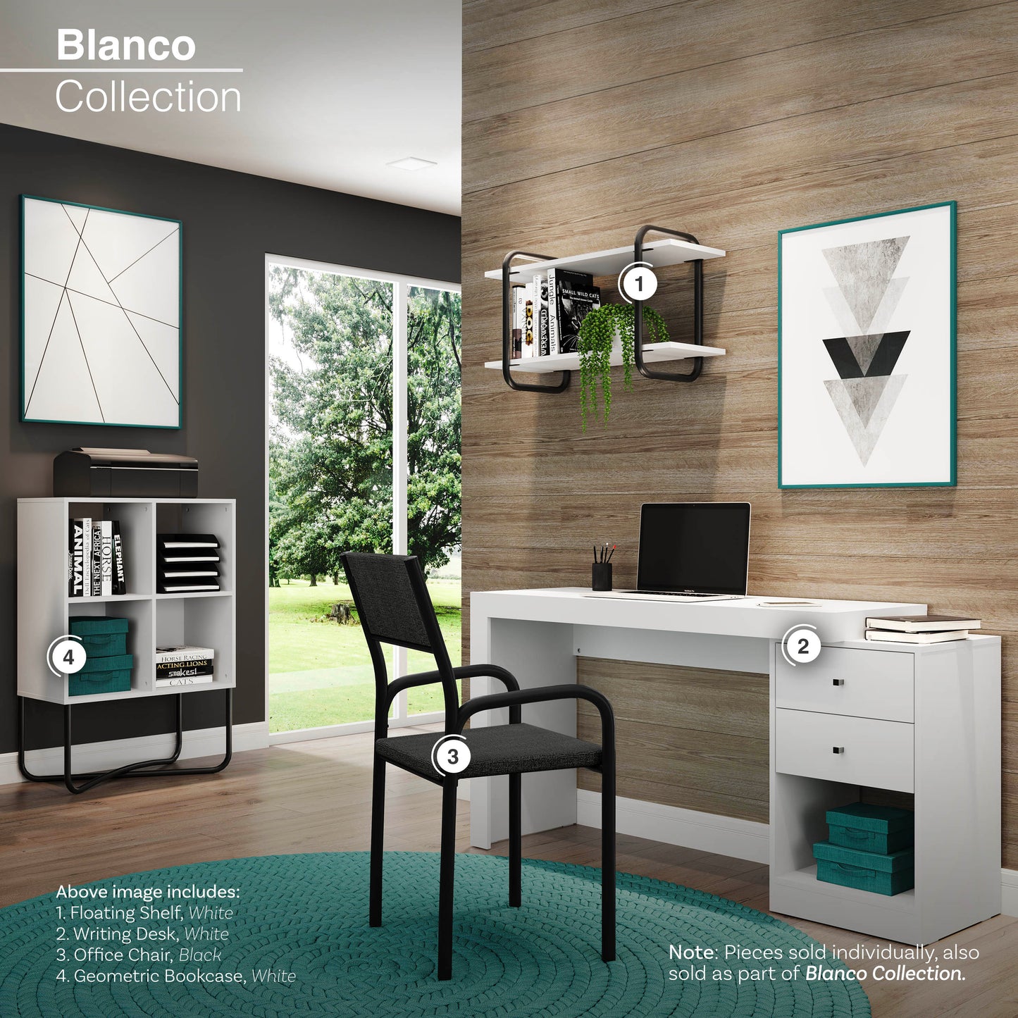 White Expandable Office Desk