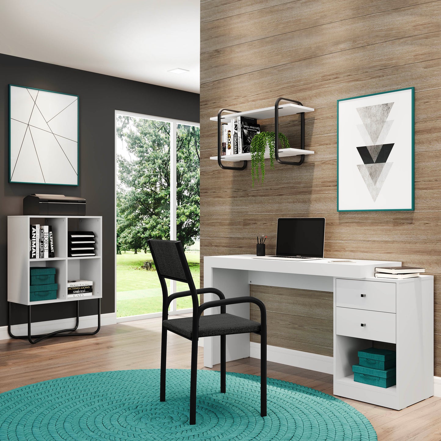 White Expandable Office Desk