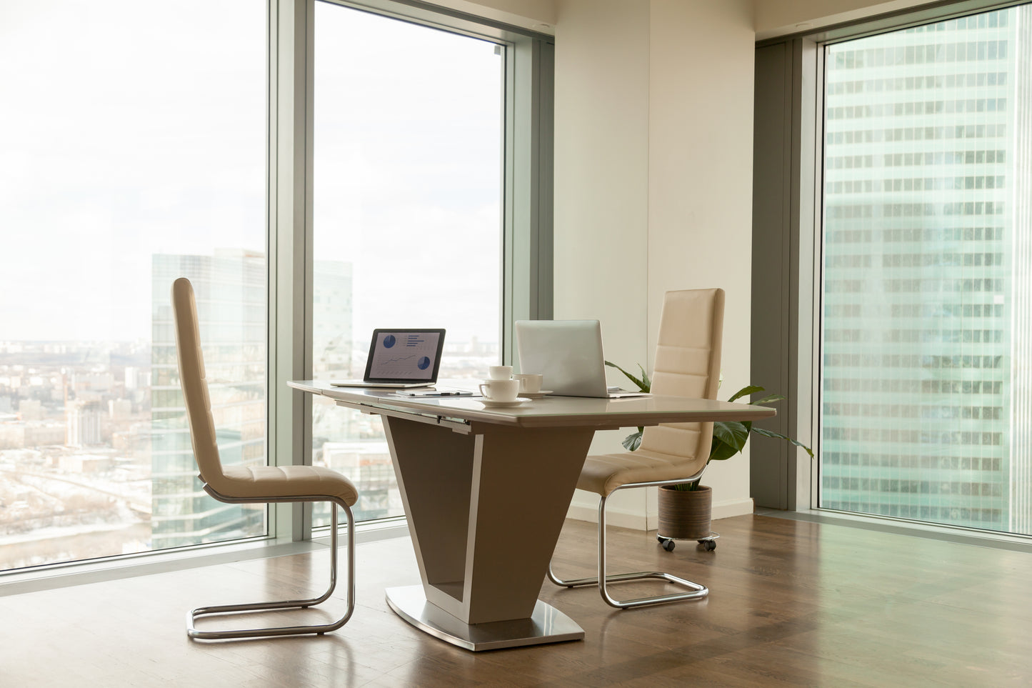 Modern Wood Executive Desk